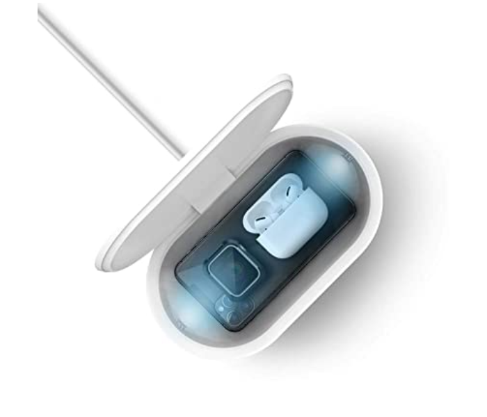 Uniq Lyfro Air Capsule UVC Disinfection Box With Fast Wireless Charging for iPhone- White - Zoom Image 1