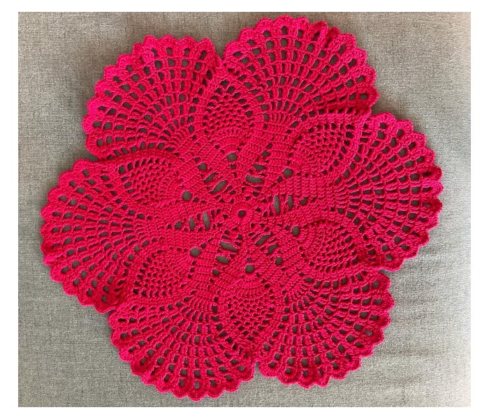 Crochet Handmade Table Decoration - Red - Zoom Image 1