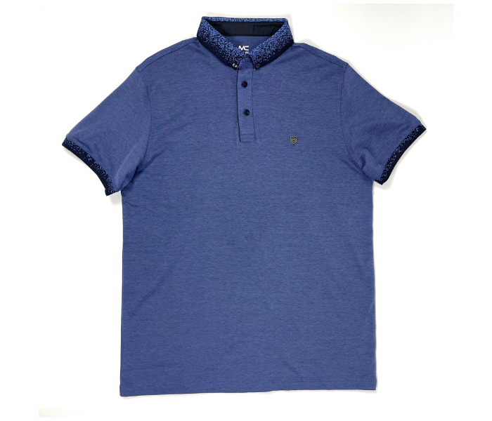 Slim Polo Neck Summer Thin Cloth XL Shirt For Men - Blue - Zoom Image 3