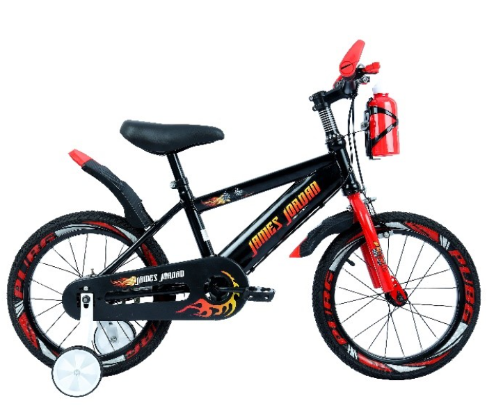 James Jordan JDN1054 12 Inch Bicycle - Black and Red - Zoom Image