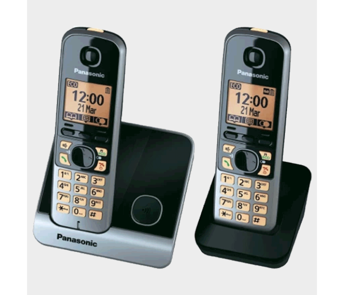 Panasonic KX-TG6712 DECT Cordless Phone - Silver and Black - Zoom Image