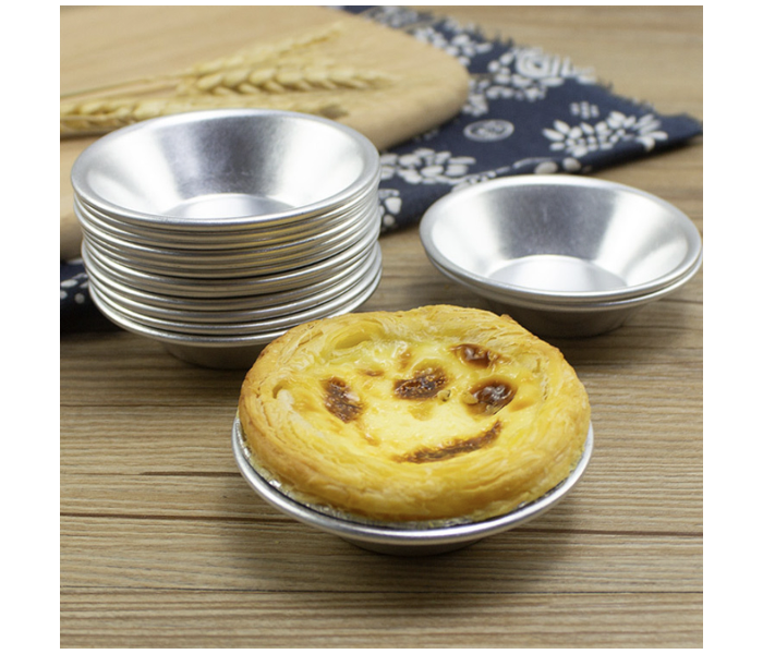 Aluminum Alloy 7cm Egg Tart Mold - Silver - Zoom Image 3