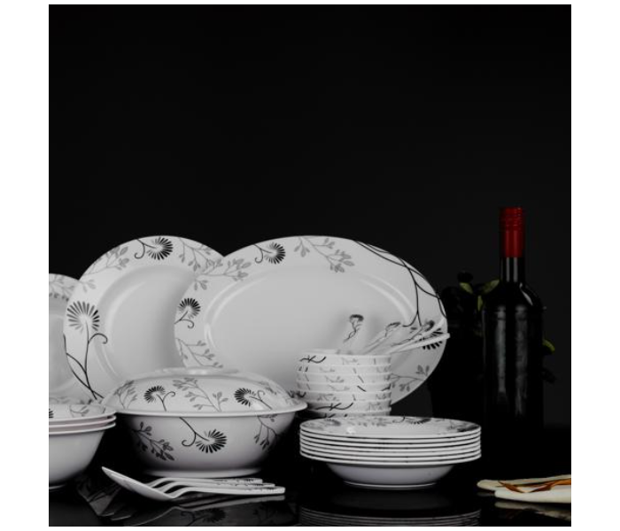 Delcasa DC2112 Melamine Ware 40 Piece Melamine Dinner Set - White - Zoom Image 3