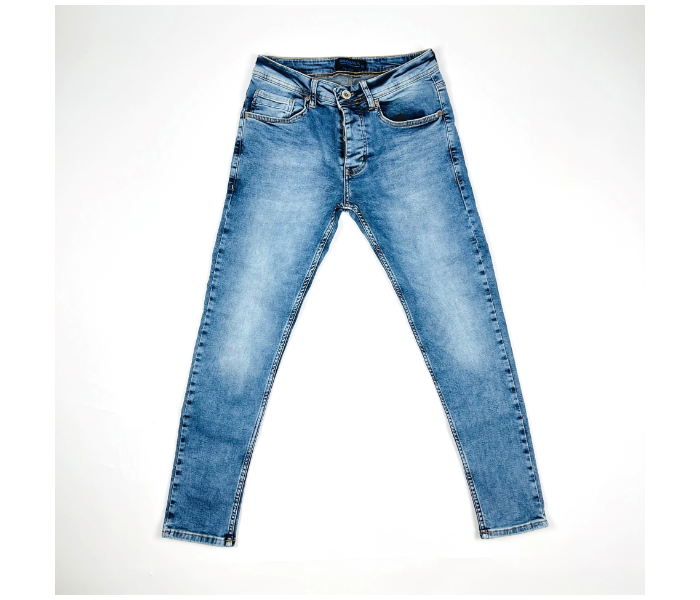 Faded Skinny 30 Sized Jeans For Men - Blue - Zoom Image 3