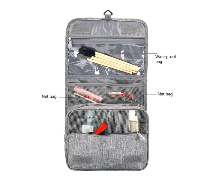 Korea Portable Travel Friendly Cosmetic Bag - Grey - Zoom Image 2