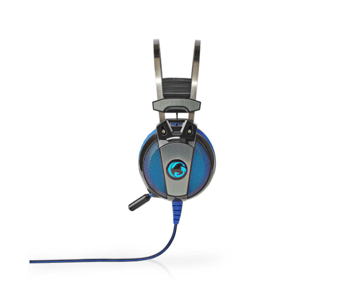 Nedis GHST500BK 7.1 Virtual Surround Sound Over-Ear Gaming Headset - Black and Blue - Zoom Image 4