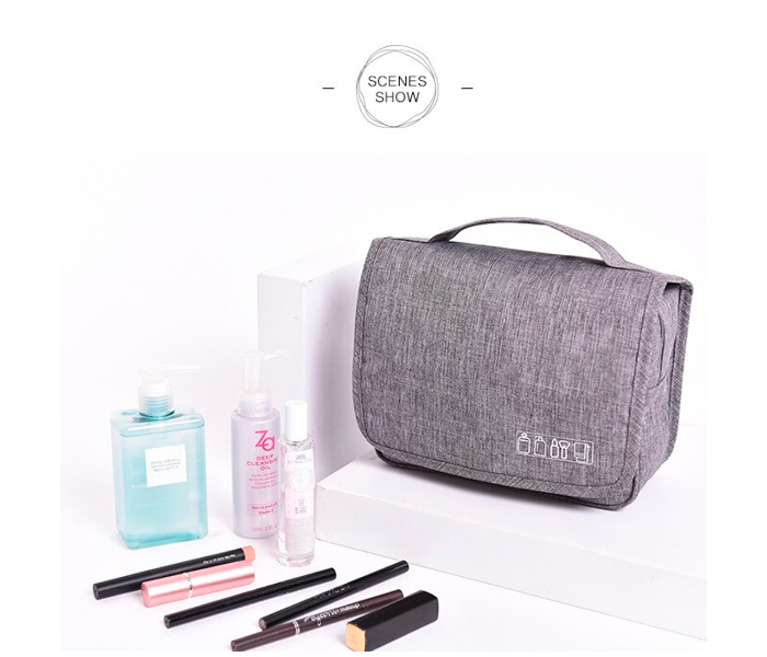 Korea Portable Travel Friendly Cosmetic Bag - Grey - Zoom Image 1