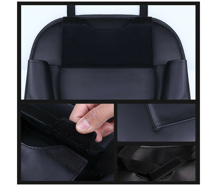 Multi-Function Car Seat Pu-Bag - Black - Zoom Image 2