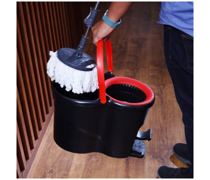 Delcasa DC2211 16Litre Turbo Spin Mop with Foot Pedal - Black - Zoom Image 3