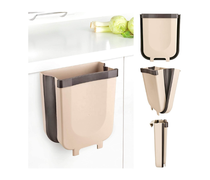 Kitchen Wall-mounted Folding Trash Can Household Cabinet Hanging Stora