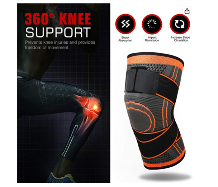 Knee Guard Support for Pain Relief - Black - Zoom Image 2