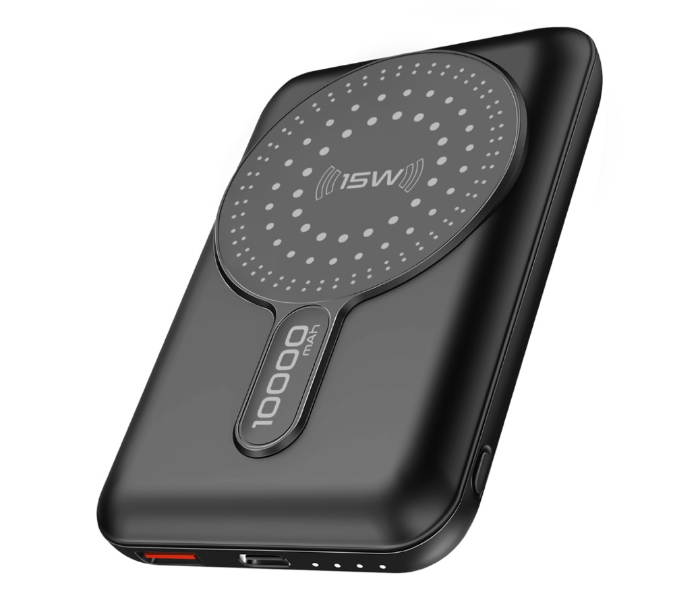 Promate 10000mAh 20Watts Powermag 10 Pro Magnetic Wireless Power Bank - Black - Zoom Image 1