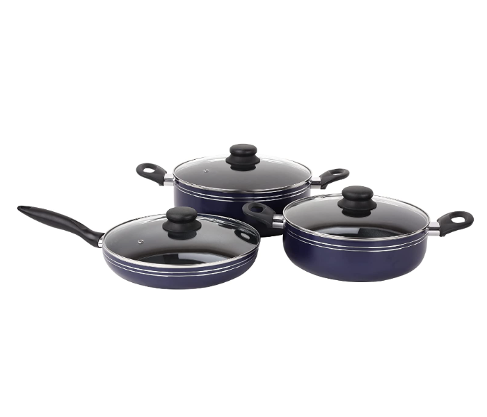 Royalford RF5858 12 Pieces Non Stick Cookware Set - Blue - Zoom Image 2