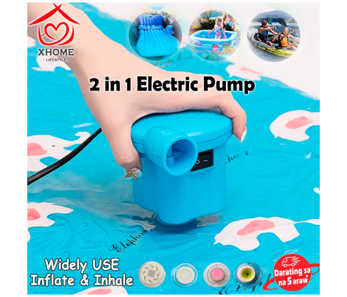 2 in 1 Electric Air Pump - Blue - Zoom Image 1