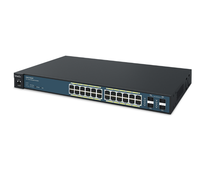 Engenius EWS7928P 24-Port Managed Gigabit 185W PoE+ Switch - Black - Zoom Image 2