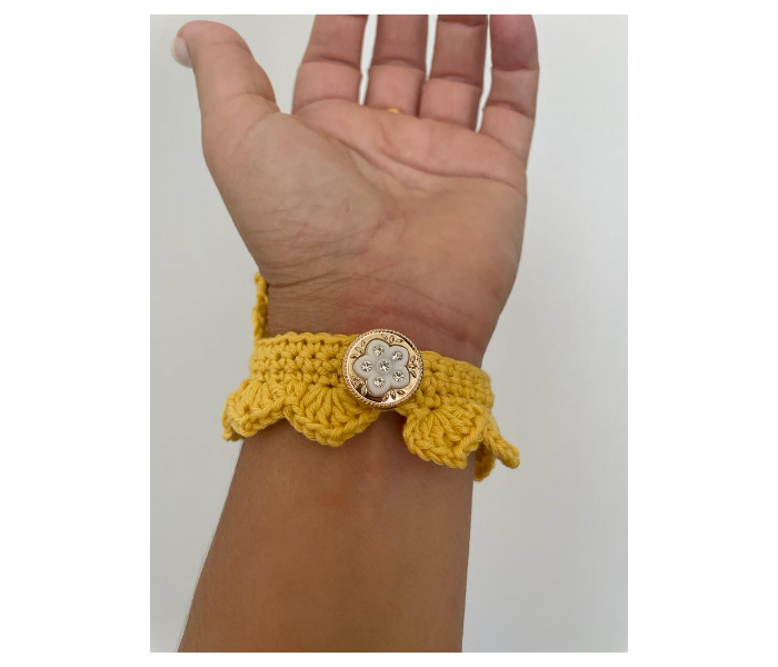 Crochet Handmade Fingerless Gloves - Yellow - Zoom Image 5