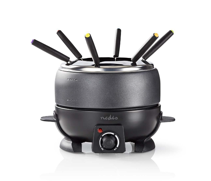 Nedis FCFO110EBK6 800Watts Set for 6 Persons 2.3 Adjustable temperature Control Fondue - Black - Zoom Image 3