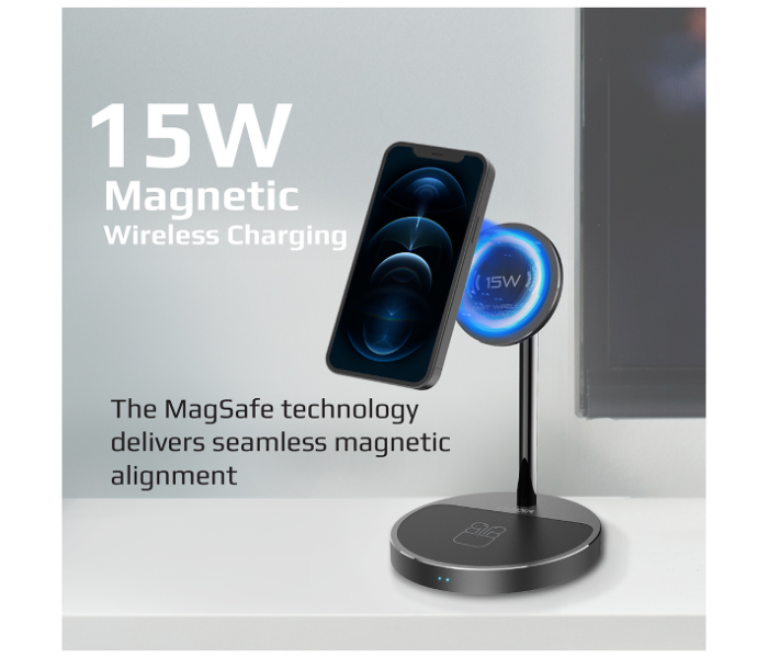 Promate 40Watts Wireless Charging Station - Black - Zoom Image 3