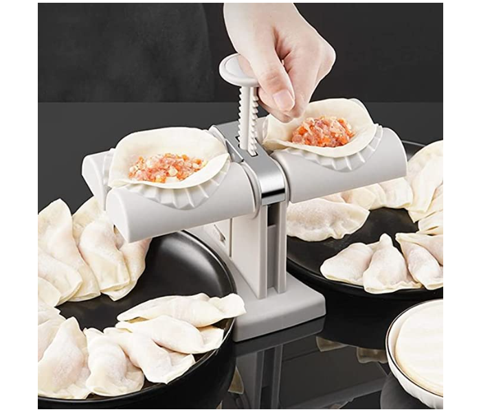 Double Head Automatic Dumpling Maker Mould Kitchen Accessory - Silver - Zoom Image 3