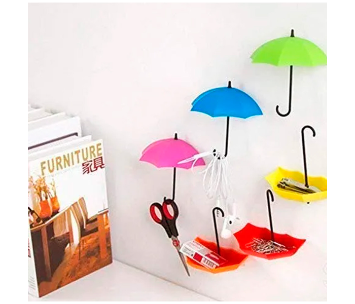 Creative Umbrella Shaped Hook for Hangings - Pink - Zoom Image 2