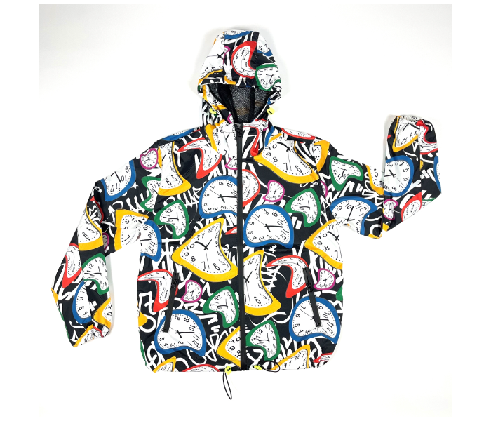 Raincoat Large Hoodie With Clock Design For Men - Zoom Image 2