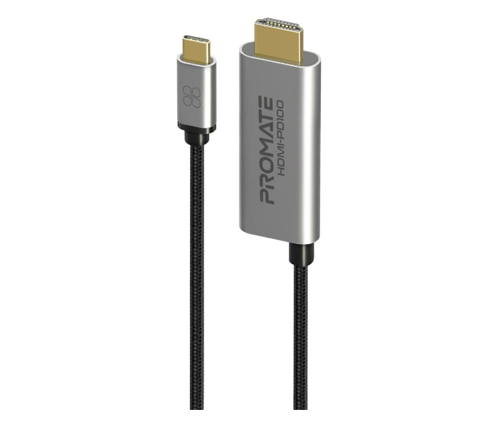 Promate 100Watts USB-C to HDMI - Black - Zoom Image 1