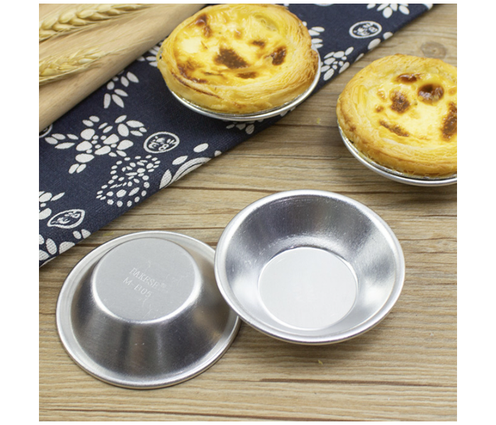 Aluminum Alloy 7cm Egg Tart Mold - Silver - Zoom Image 1