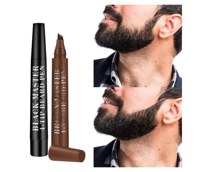 Unisex Waterproof Filler Pen for Beard and Eye Brows - Black B - Zoom Image 4