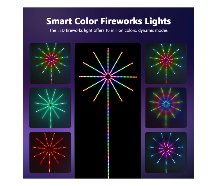 Galaxy Firework Lights LED Strip Color Changing Remote Control LED Firework Light for Room Party, Holiday Decoration - Zoom Image 5