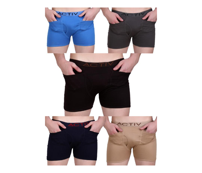 Redzone Set of 5 85cm Medium Double Pocket Cotton Trunk for Men - Zoom Image 1