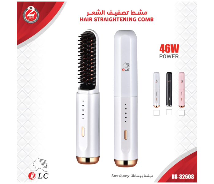 DLC HS-32608 Hair Straightening Comb - White - Zoom Image