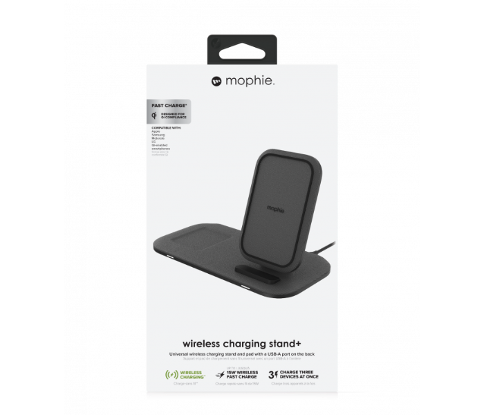 Mophie 2 In 1 Universal Wireless Charging Stand UK - Black - Zoom Image 5