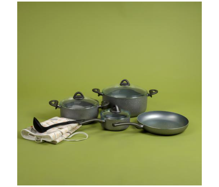 Delcasa DC2160 9 Piece Granite Cookware Set - Grey - Zoom Image 3