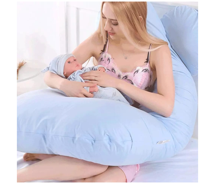 Pregnancy Pillow with 5 Area Support for Women - Blue - Zoom Image 2