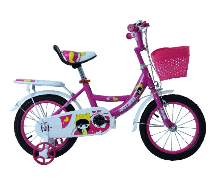 James Jordan JDN1016 14 Inch Bicycle - White and Pink - Zoom Image