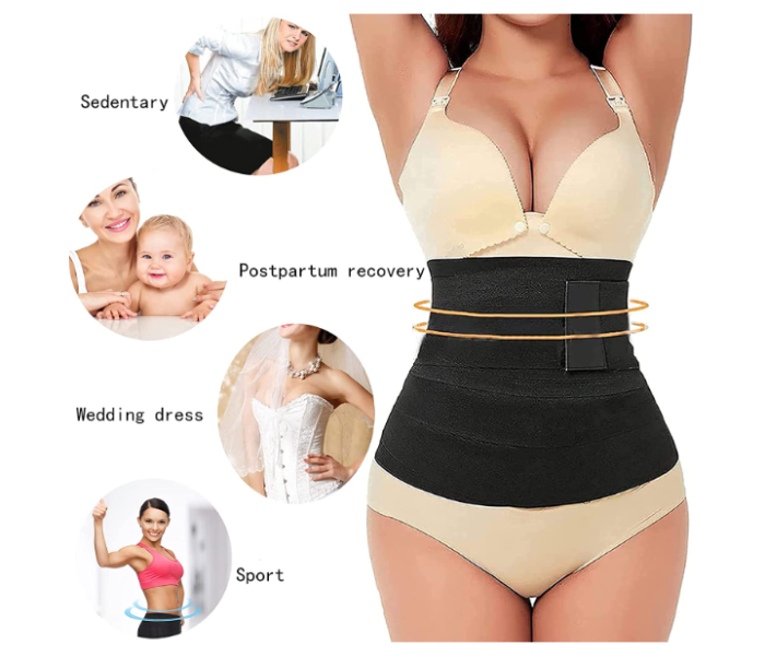 Set of 3 Piece Waist Support Tape Shapewear for Women - Black - Zoom Image 3