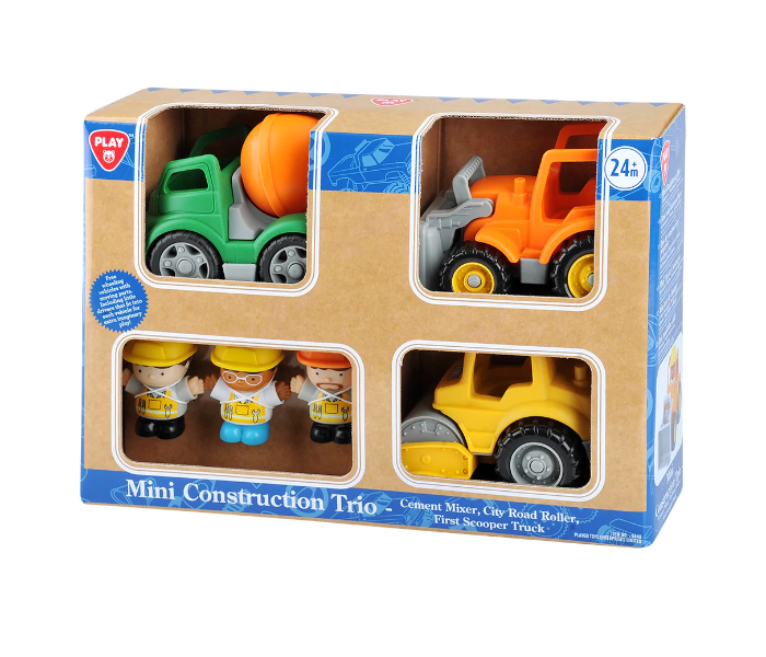 Playgo PLY9448 Mini Construction Trio Activity Toy For Kids - Zoom Image 1