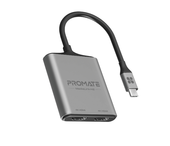 Promate USB-C to HDMI Adapter Converter - Grey - Zoom Image 1