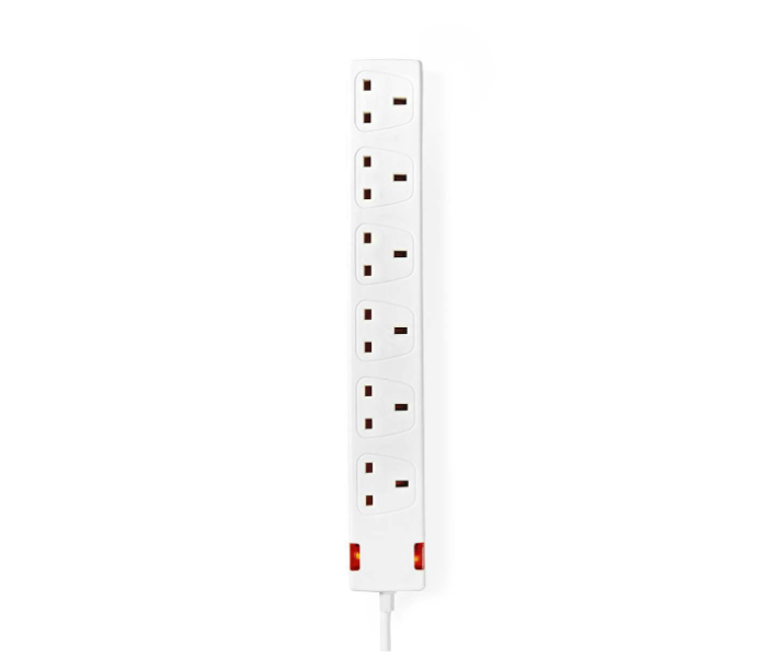 Nedis EXS630G1WT 3 Meter Type G 6-Way Cable Extension Socket - White - Zoom Image 2