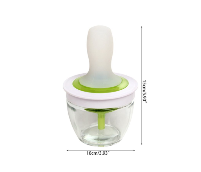 Japan 148ml High Temperature Resistant Silicone Oil Bottle Brush - White and Green - Zoom Image 2