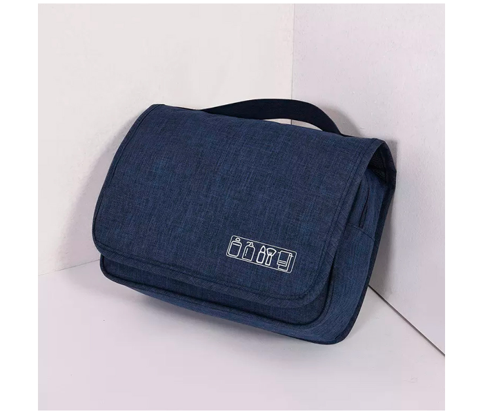 Korea Portable Travel Friendly Cosmetic Bag - Navy Blue - Zoom Image 1