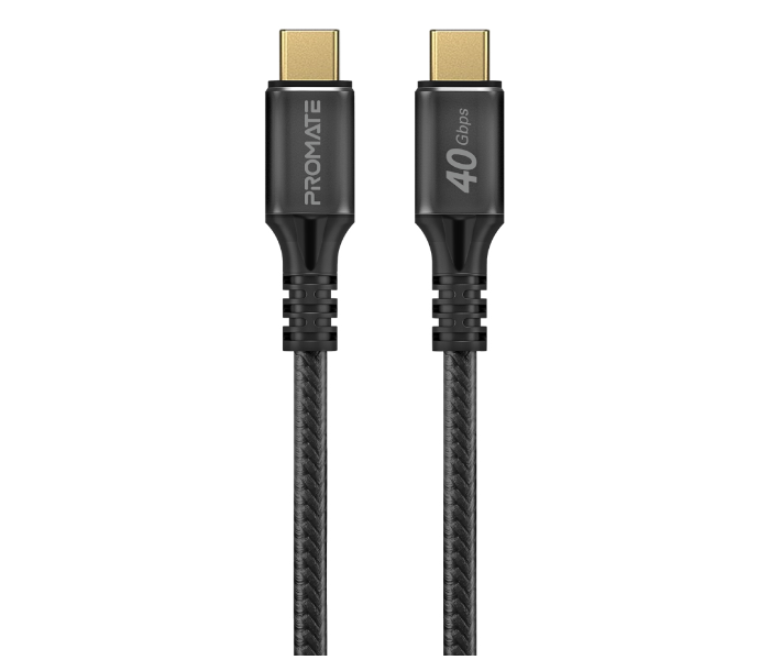 Promate 2Meter USB-C to USB-C Thunderbolt 3 Cable with 240Watts PD - Black - Zoom Image 1