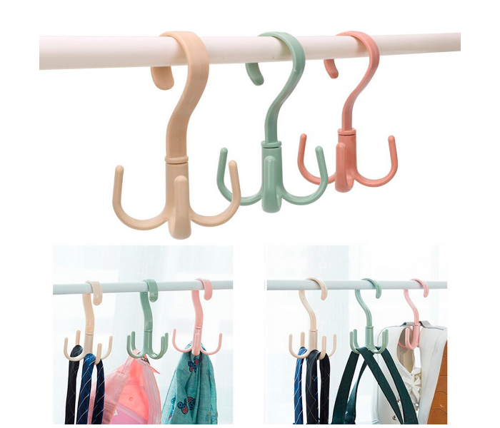 Multifunctional Four Claw Hook for Clothes - Pink - Zoom Image 2