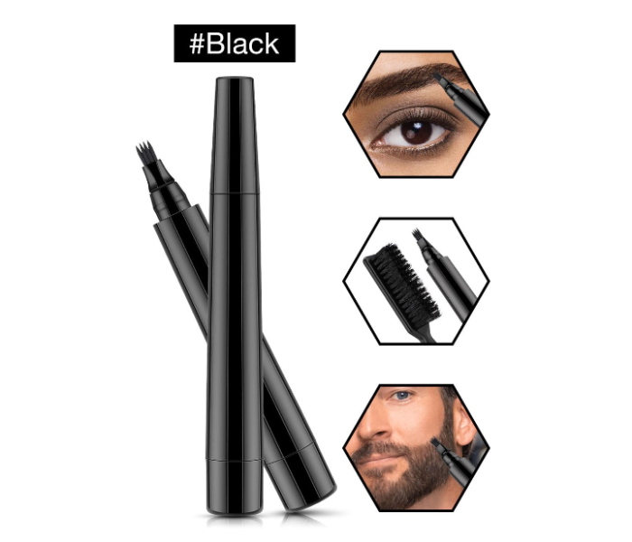 Unisex Waterproof Filler Pen for Beard and Eye Brows - Black B - Zoom Image 1