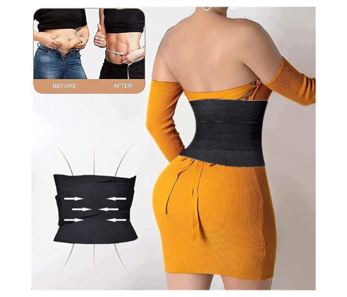 Set of 2 Piece Waist Support Tape Shapewear for Women - Black - Zoom Image 5