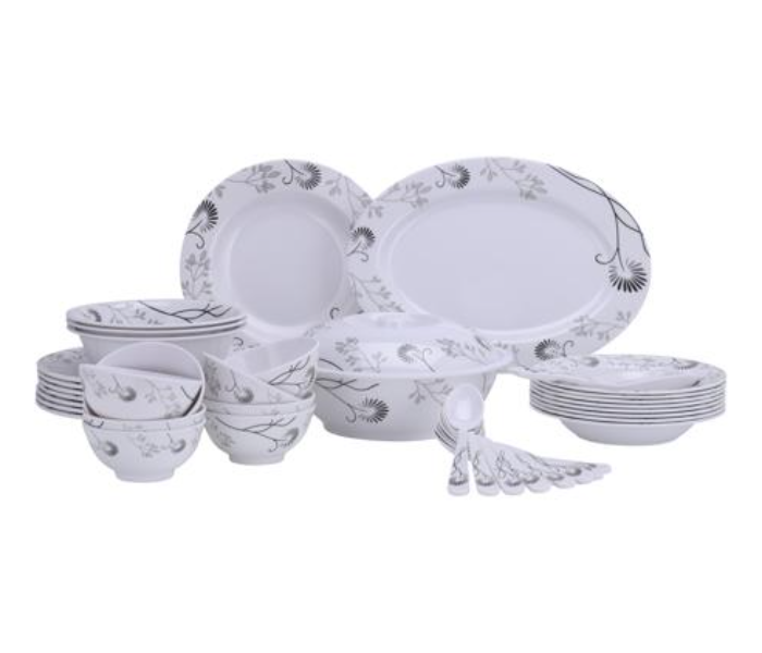 Delcasa DC2112 Melamine Ware 40 Piece Melamine Dinner Set - White - Zoom Image 1