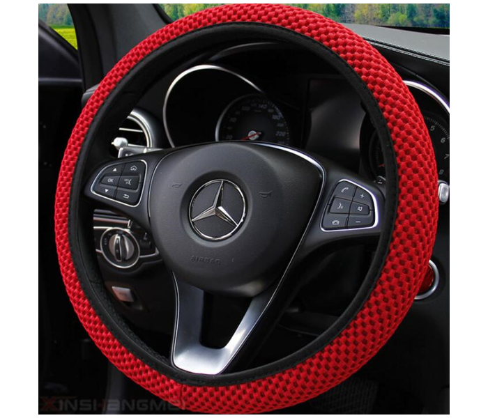 Silk Steering Wheel Cover - Red - Zoom Image 1