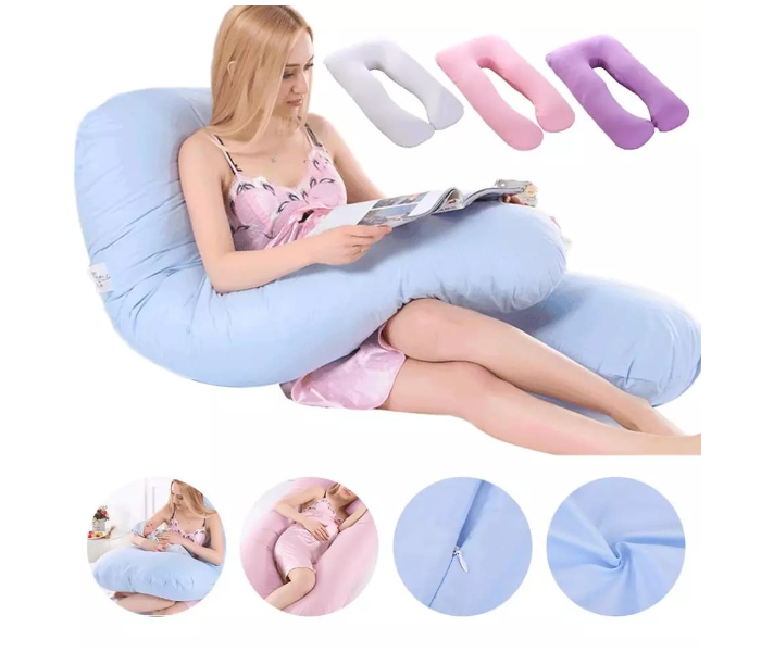 Pregnancy Pillow with 5 Area Support for Women - Blue - Zoom Image 1