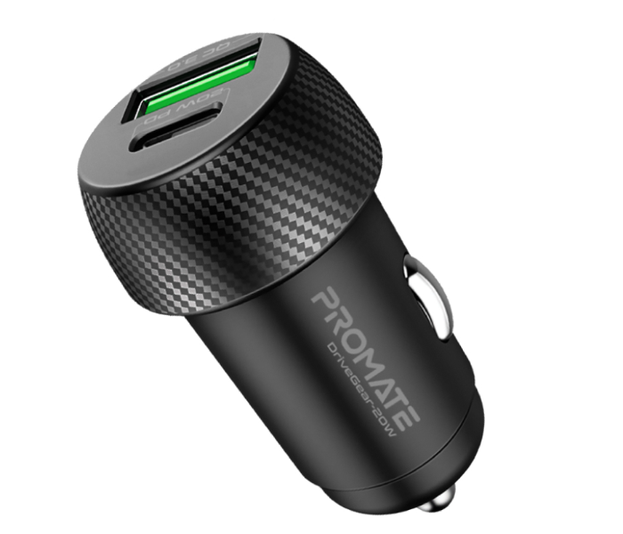 Promate 20Watts USB-C Car Charger - Black - Zoom Image 1