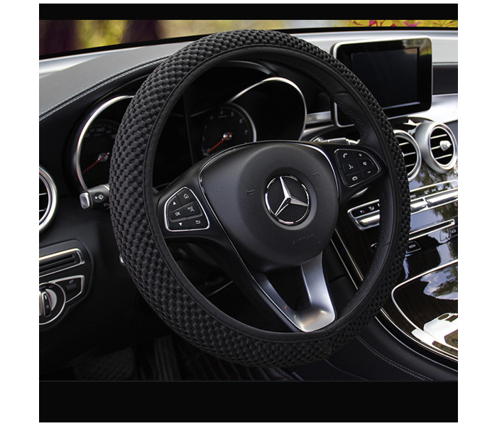 Silk Steering Wheel Cover - Black - Zoom Image 1